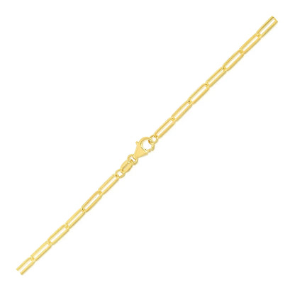 14K Yellow Gold Paperclip Bracelet  (2.50 mm) RCJ Bracelets  CELESTIA LUXE JEWELLERS