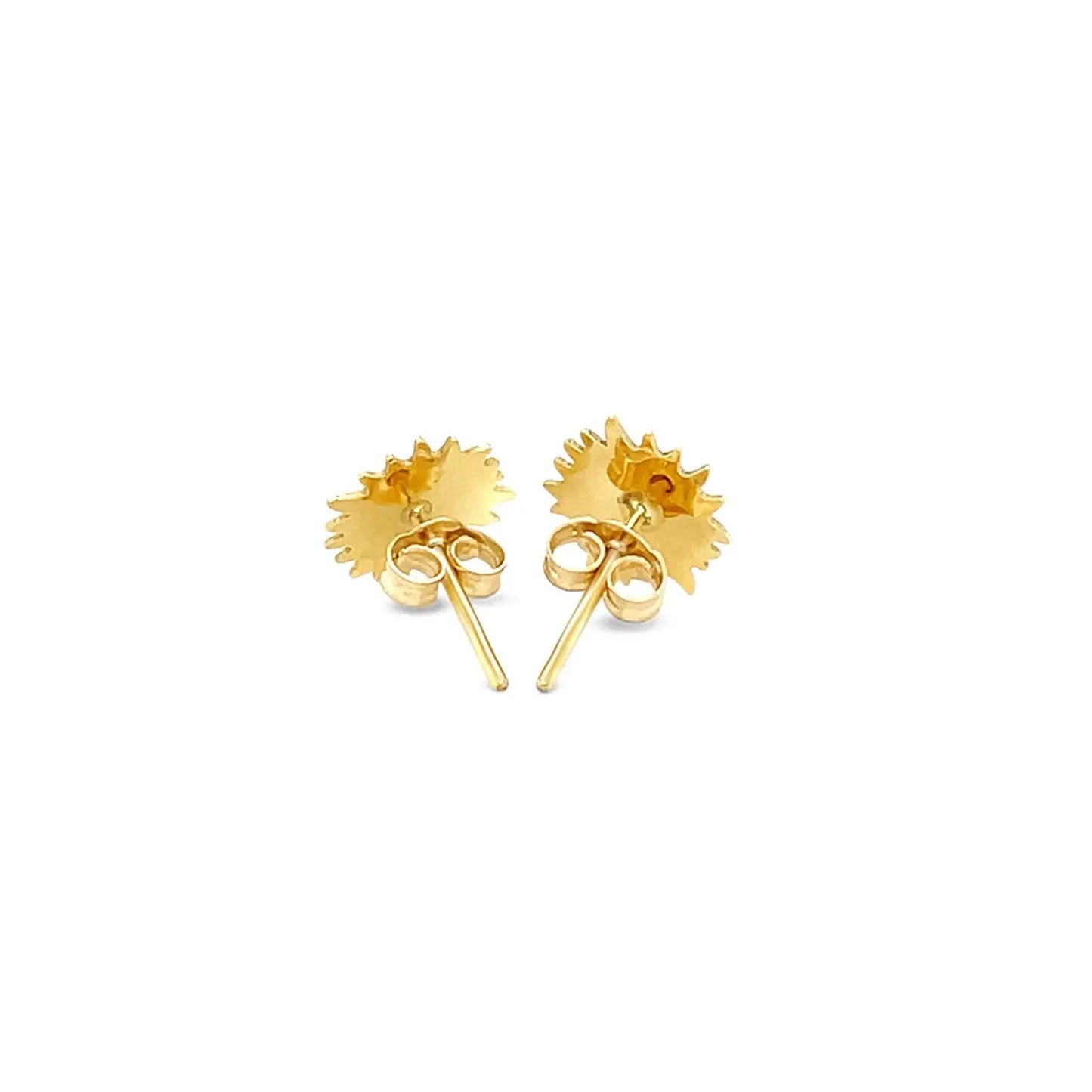 14K Yellow Gold Sun Earrings RCJ Earrings  CELESTIA LUXE JEWELLERS