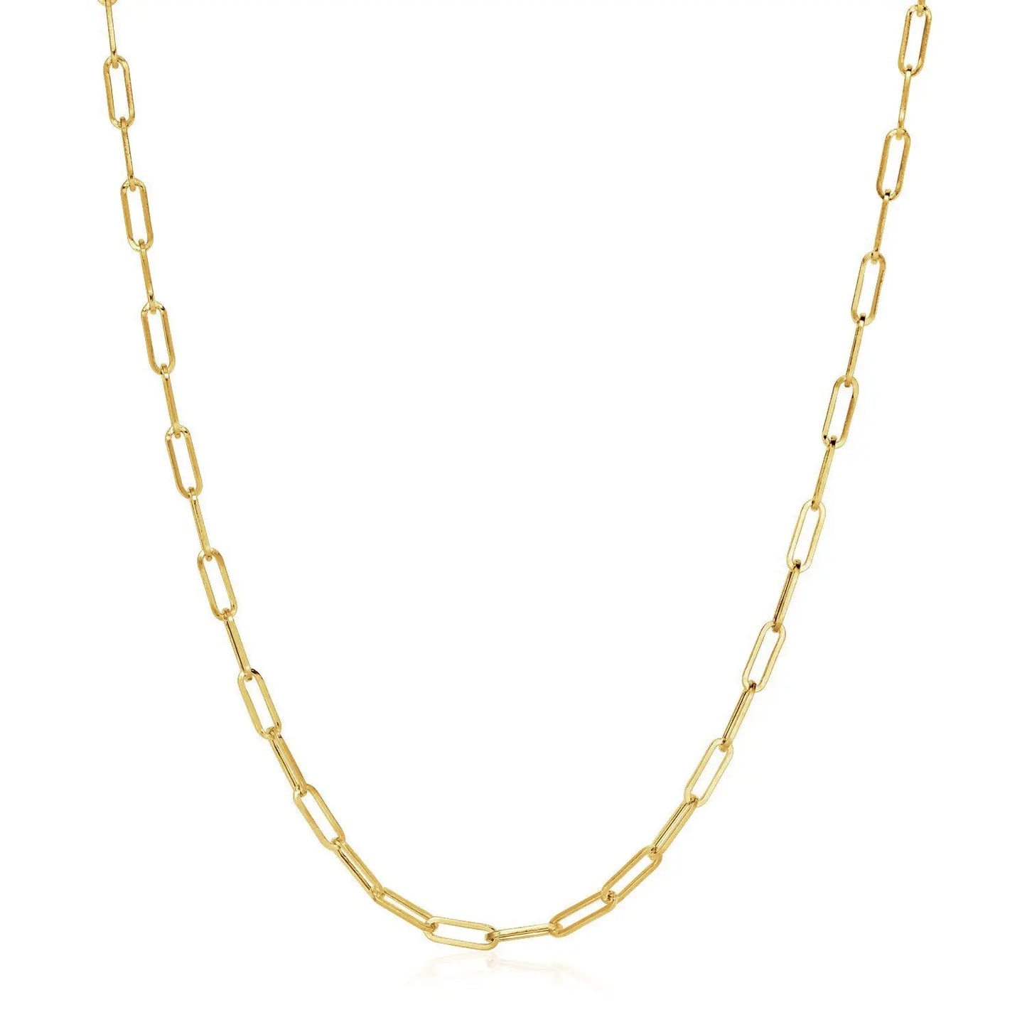 14K Yellow Gold Wide Paperclip Chain (3.20 mm) RCJ Chains  CELESTIA LUXE JEWELLERS