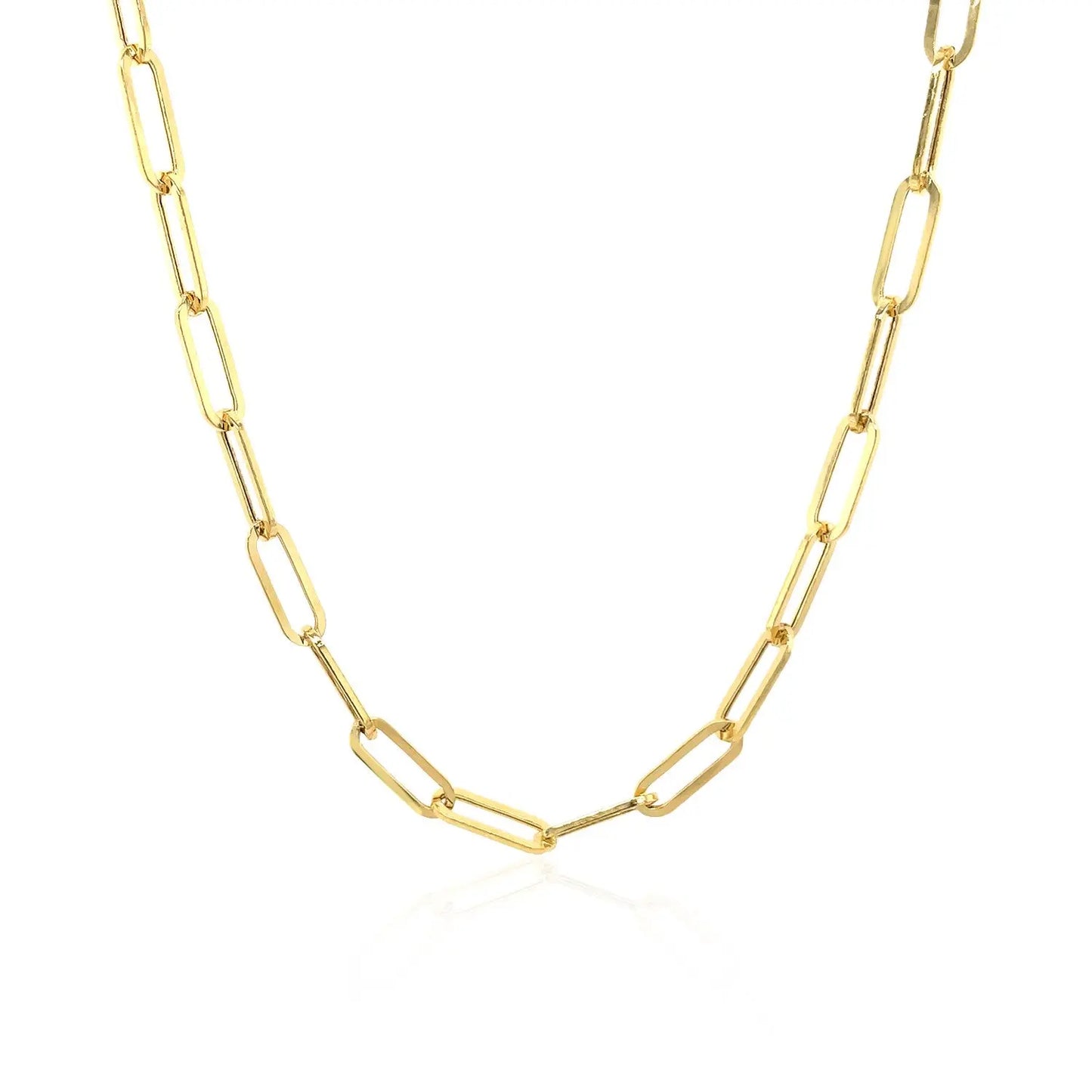 14K Yellow Gold Wide Paperclip Chain (3.20 mm) RCJ Chains  CELESTIA LUXE JEWELLERS