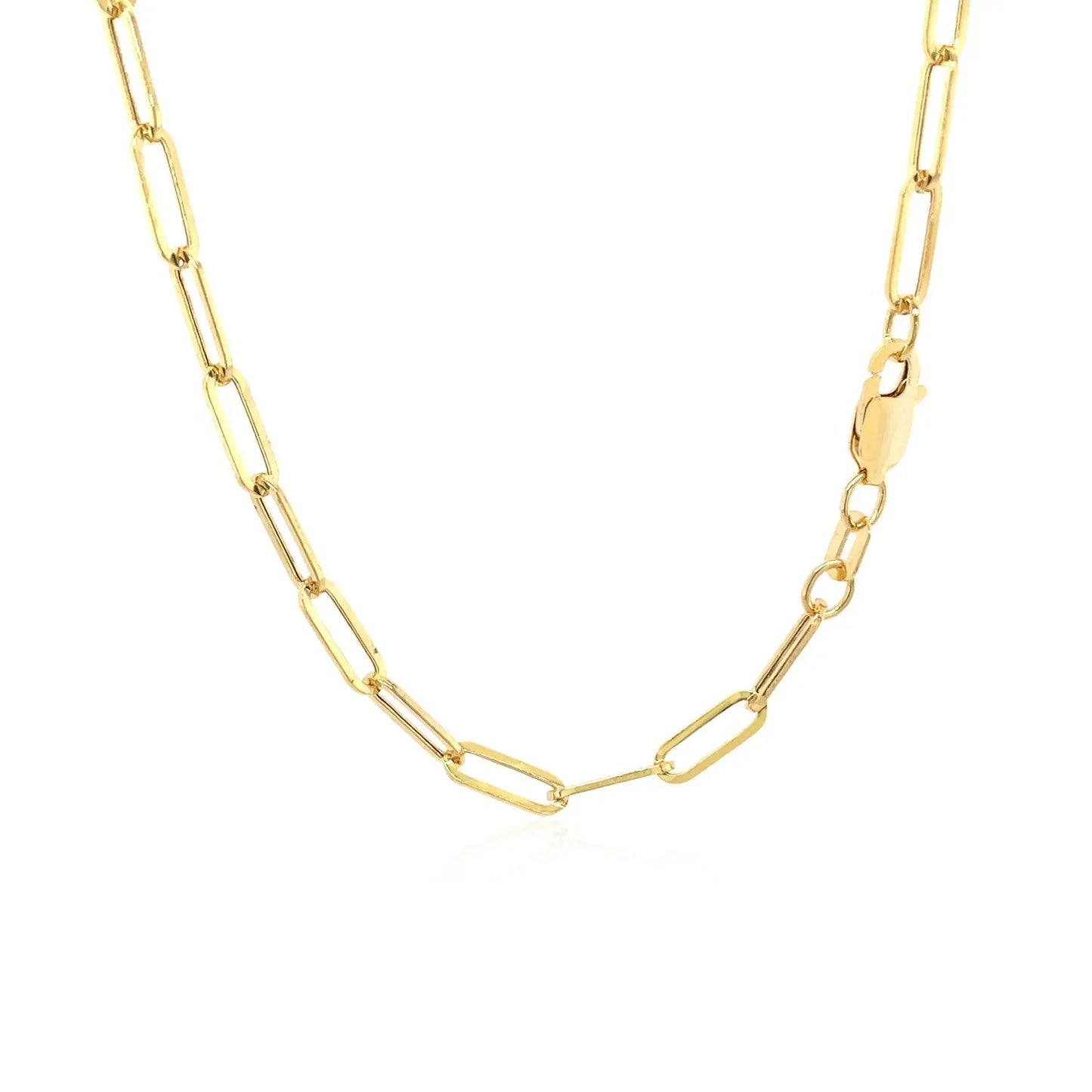 14K Yellow Gold Wide Paperclip Chain (3.20 mm) RCJ Chains  CELESTIA LUXE JEWELLERS