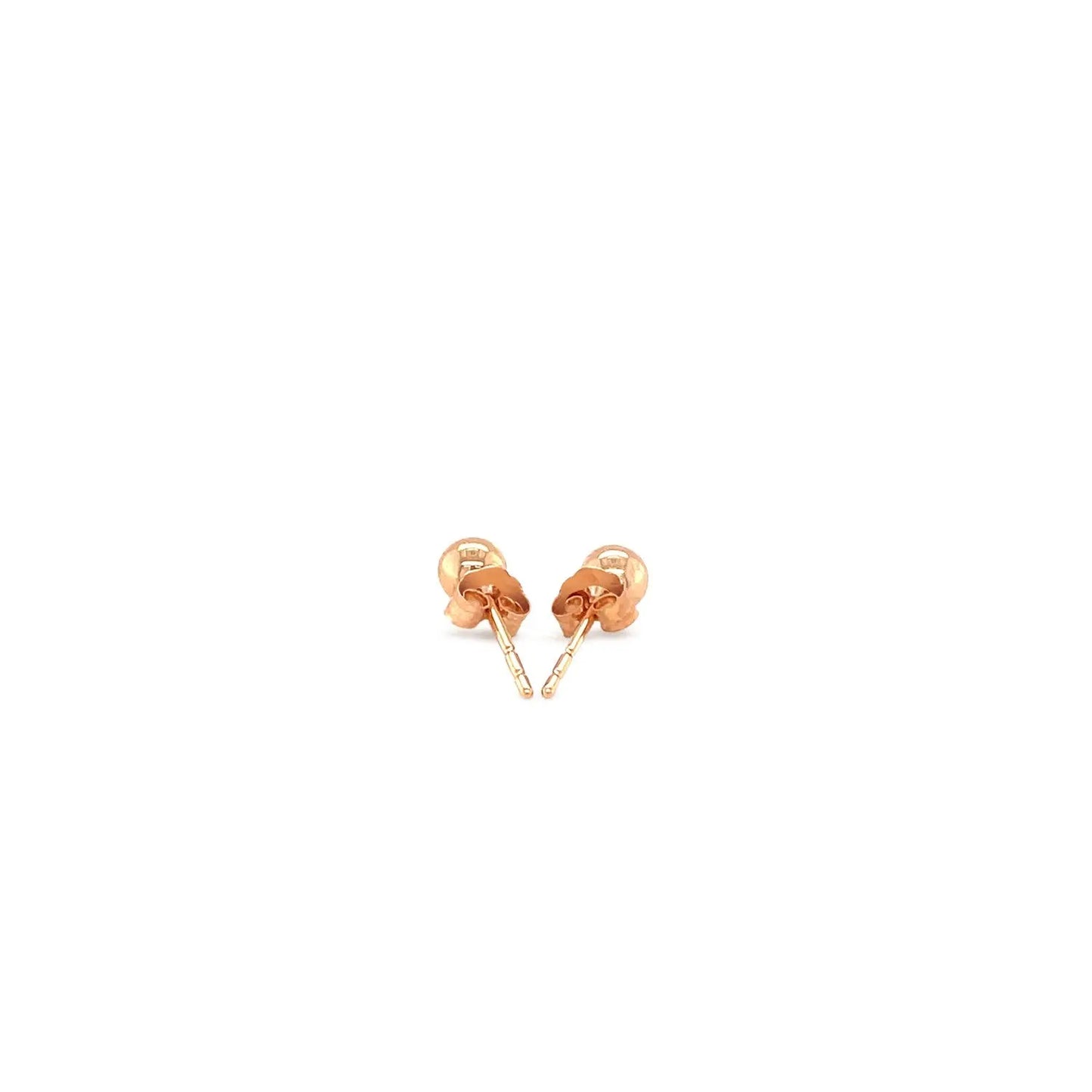 14k Rose Gold Ball Style Stud Earrings (4mm) RCJ Earrings  CELESTIA LUXE JEWELLERS