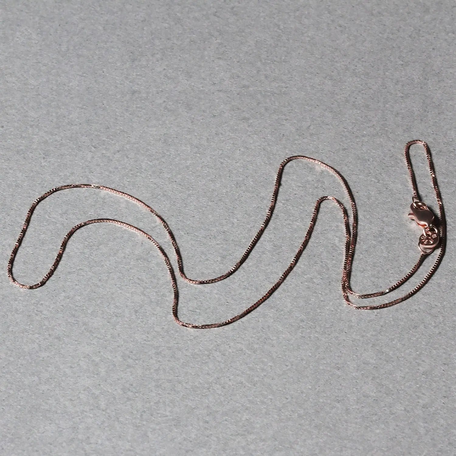 14k Rose Gold Classic Box Chain (0.60 mm) RCJ Chains  CELESTIA LUXE JEWELLERS