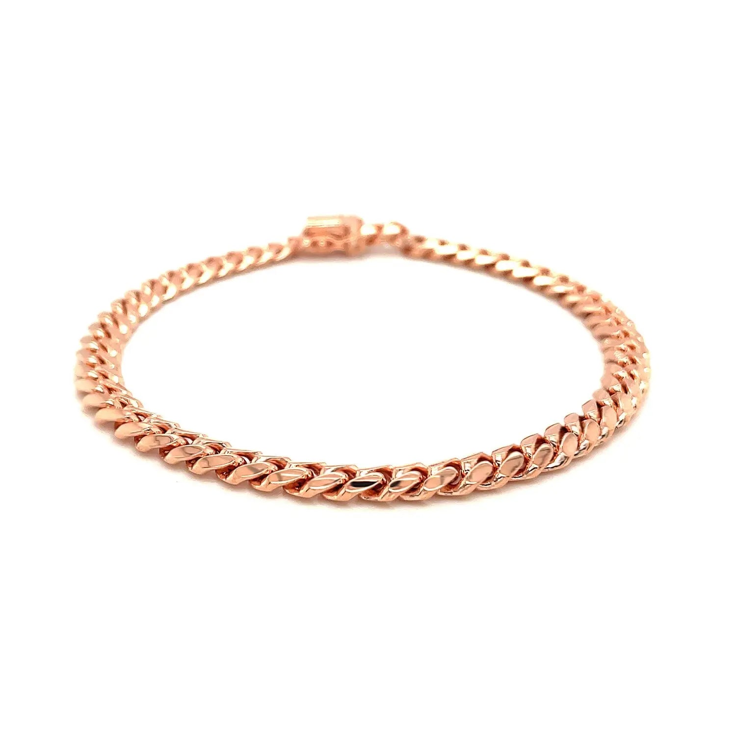 14k Rose Gold Classic Miami Cuban Solid Bracelet (6.10 mm) RCJ Bracelets  CELESTIA LUXE JEWELLERS