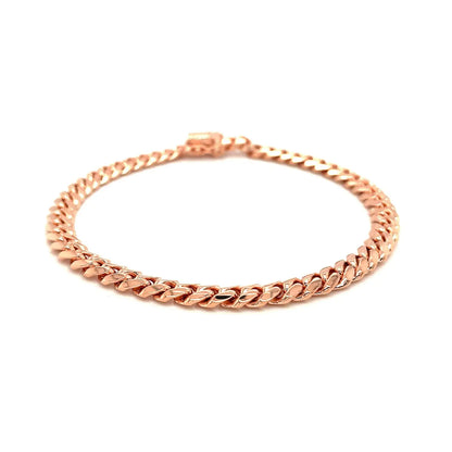 14k Rose Gold Classic Miami Cuban Solid Bracelet (6.10 mm) RCJ Bracelets  CELESTIA LUXE JEWELLERS