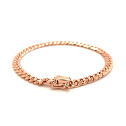 14k Rose Gold Classic Miami Cuban Solid Bracelet (6.10 mm) RCJ Bracelets  CELESTIA LUXE JEWELLERS