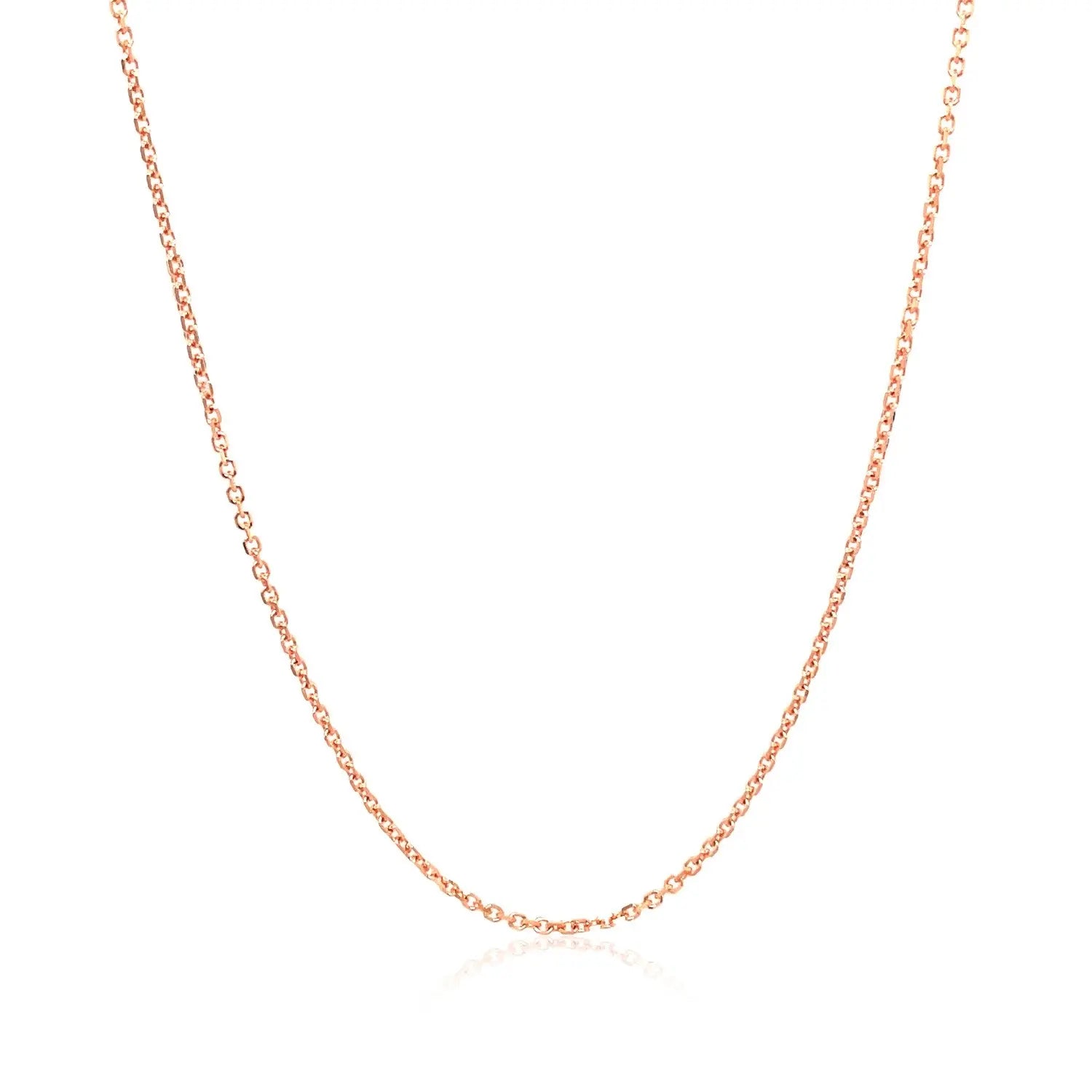 14k Rose Gold Diamond Cut Cable Link Chain (1.10 mm) RCJ Chains  CELESTIA LUXE JEWELLERS