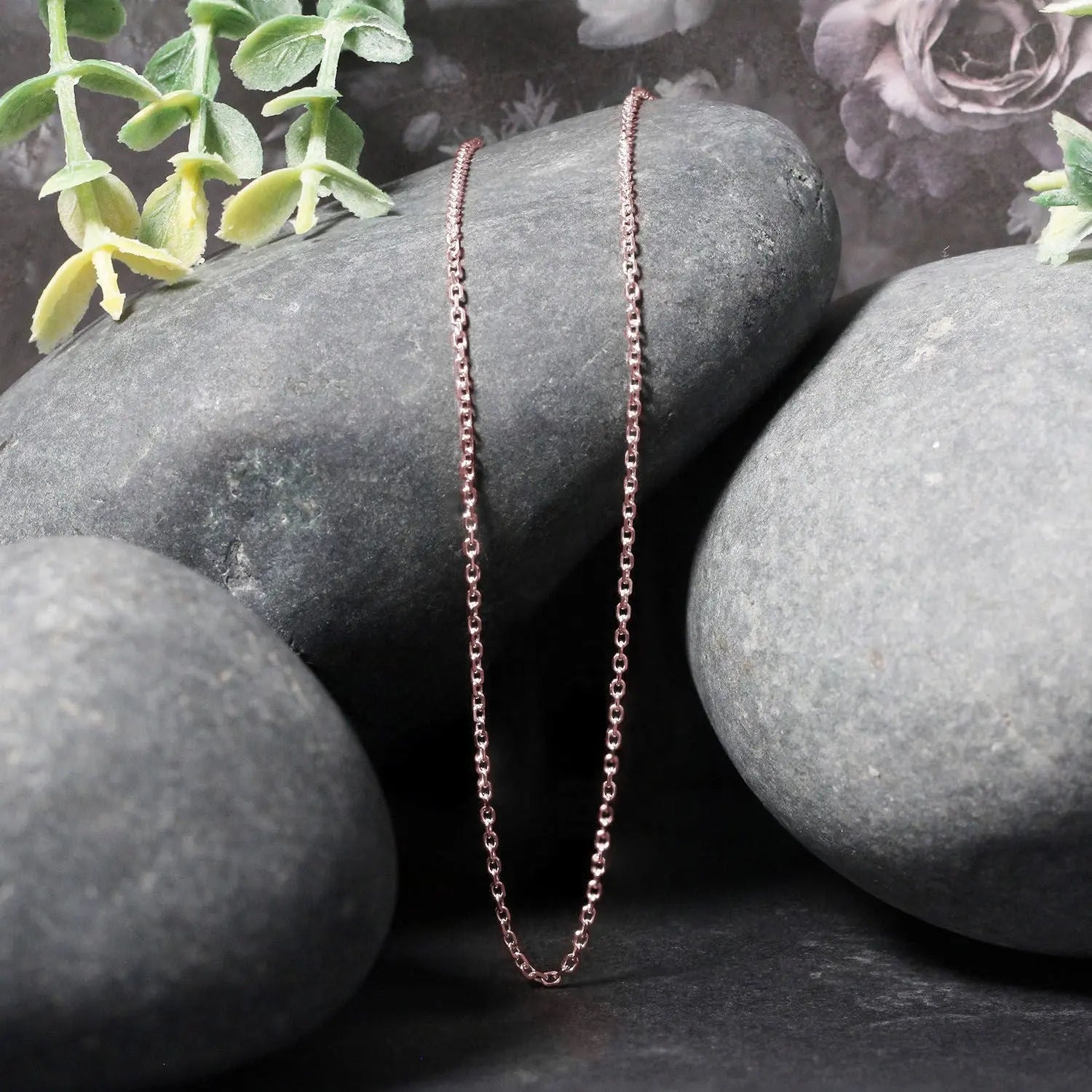 14k Rose Gold Diamond Cut Cable Link Chain (1.30 mm) RCJ Chains  CELESTIA LUXE JEWELLERS