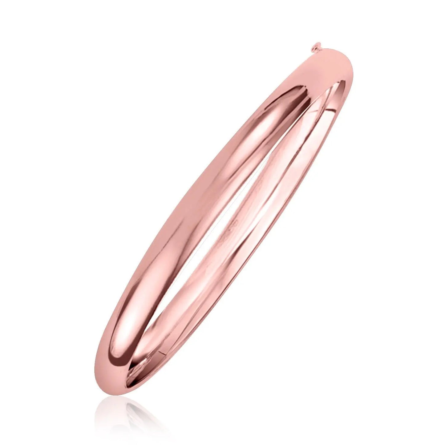 14k Rose Gold Fancy Shiny Dome Bangle (5.00 mm) RCJ Bangles  CELESTIA LUXE JEWELLERS