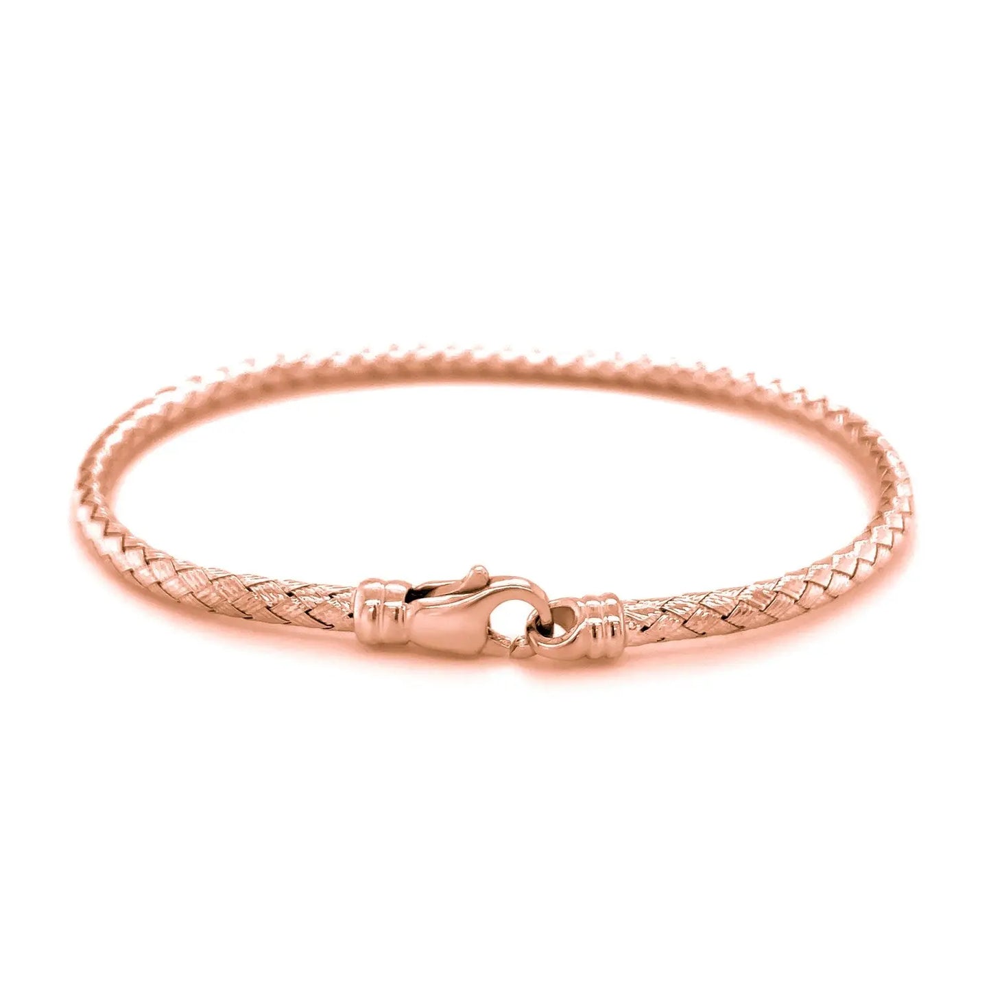 14k Rose Gold Fancy Weave Motif Bangle (3.40 mm) RCJ Bangles  CELESTIA LUXE JEWELLERS