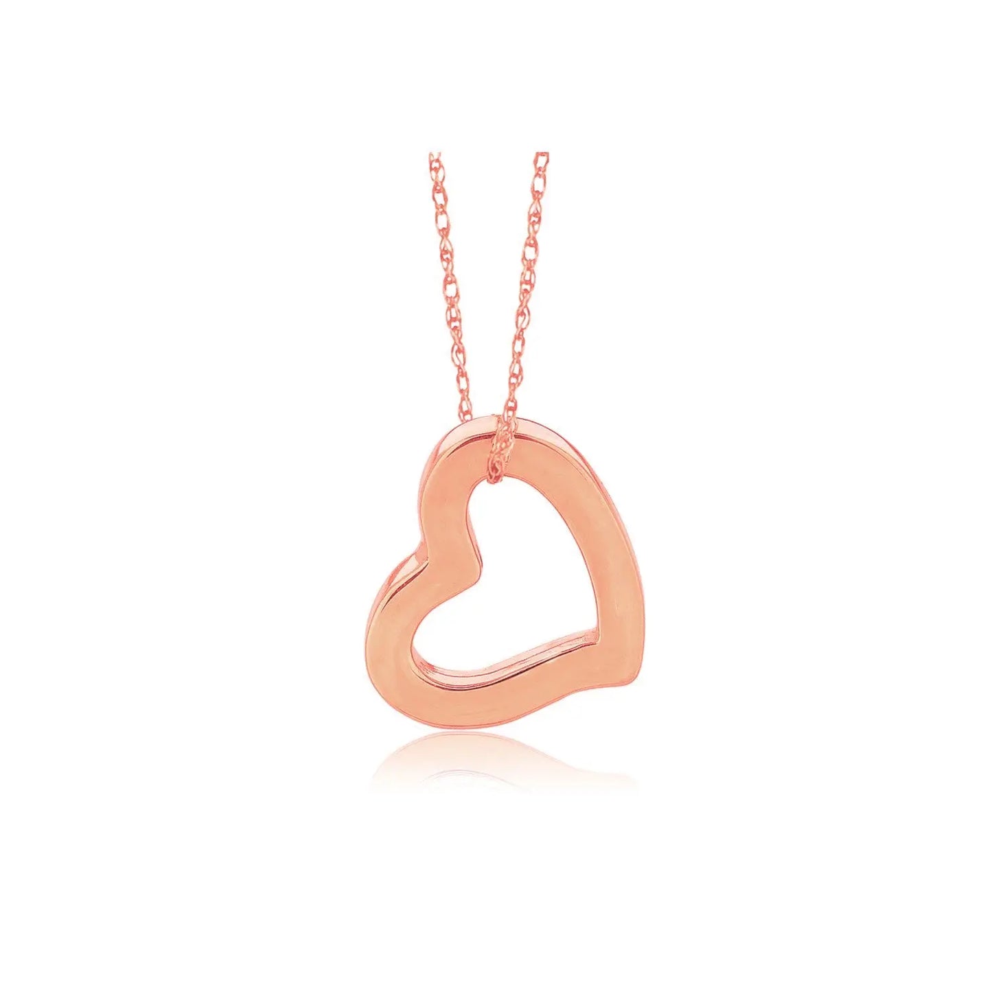14k Rose Gold Heart Pendant RCJ Pendants  CELESTIA LUXE JEWELLERS
