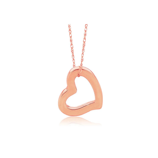 14k Rose Gold Heart Pendant RCJ Pendants  CELESTIA LUXE JEWELLERS