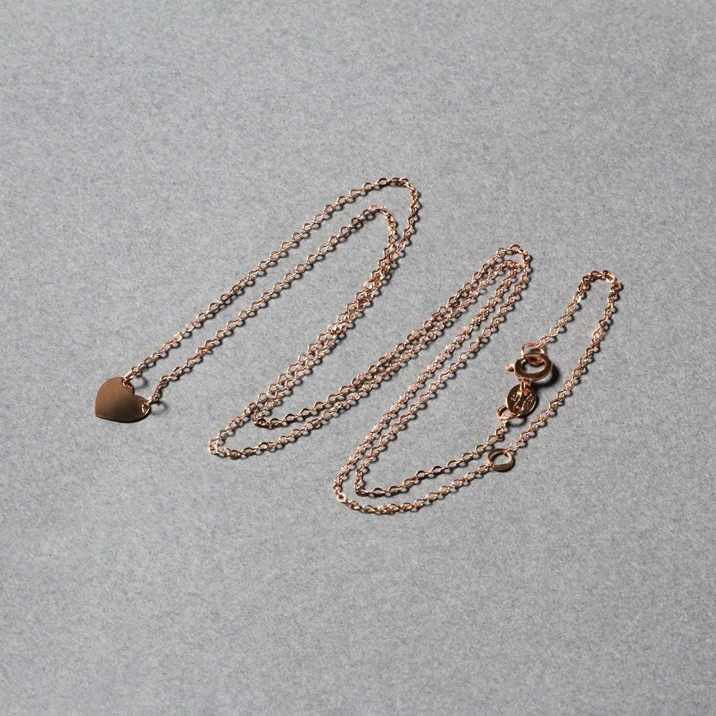 14k Rose Gold Polished Mini Heart Necklace RCJ Necklaces  CELESTIA LUXE JEWELLERS