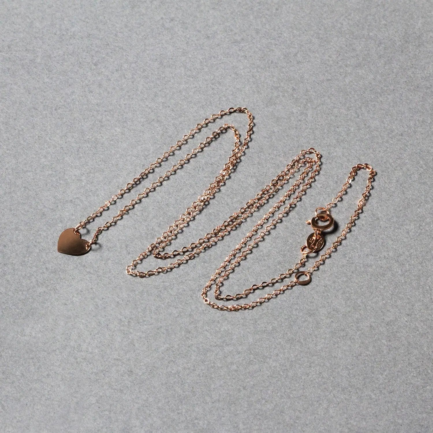 14k Rose Gold Polished Mini Heart Necklace RCJ Necklaces  CELESTIA LUXE JEWELLERS