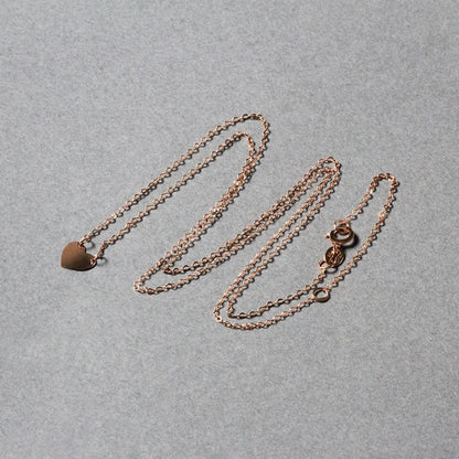 14k Rose Gold Polished Mini Heart Necklace RCJ Necklaces  CELESTIA LUXE JEWELLERS