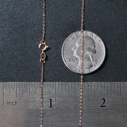 14k Rose Gold Polished Mini Heart Necklace RCJ Necklaces  CELESTIA LUXE JEWELLERS