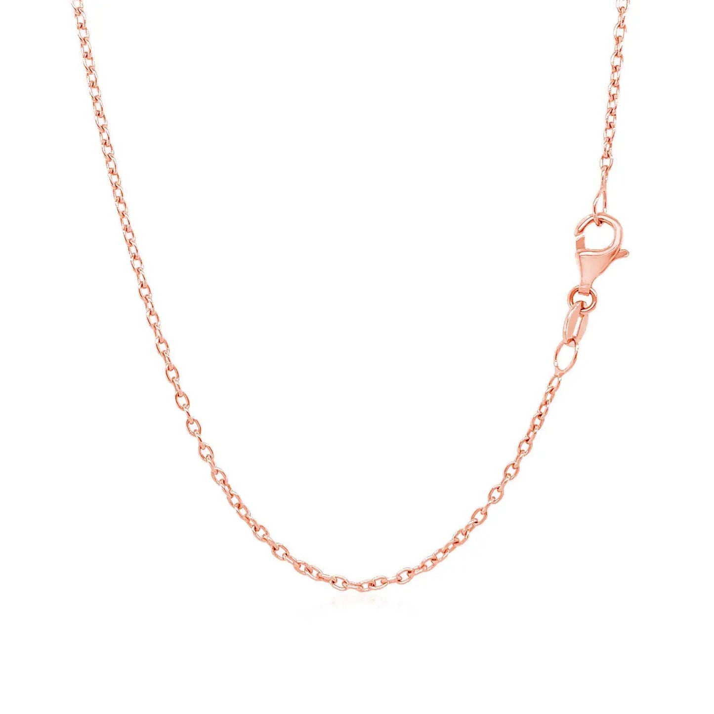 14k Rose Gold Round Cable Link Chain (1.50 mm) RCJ Chains  CELESTIA LUXE JEWELLERS