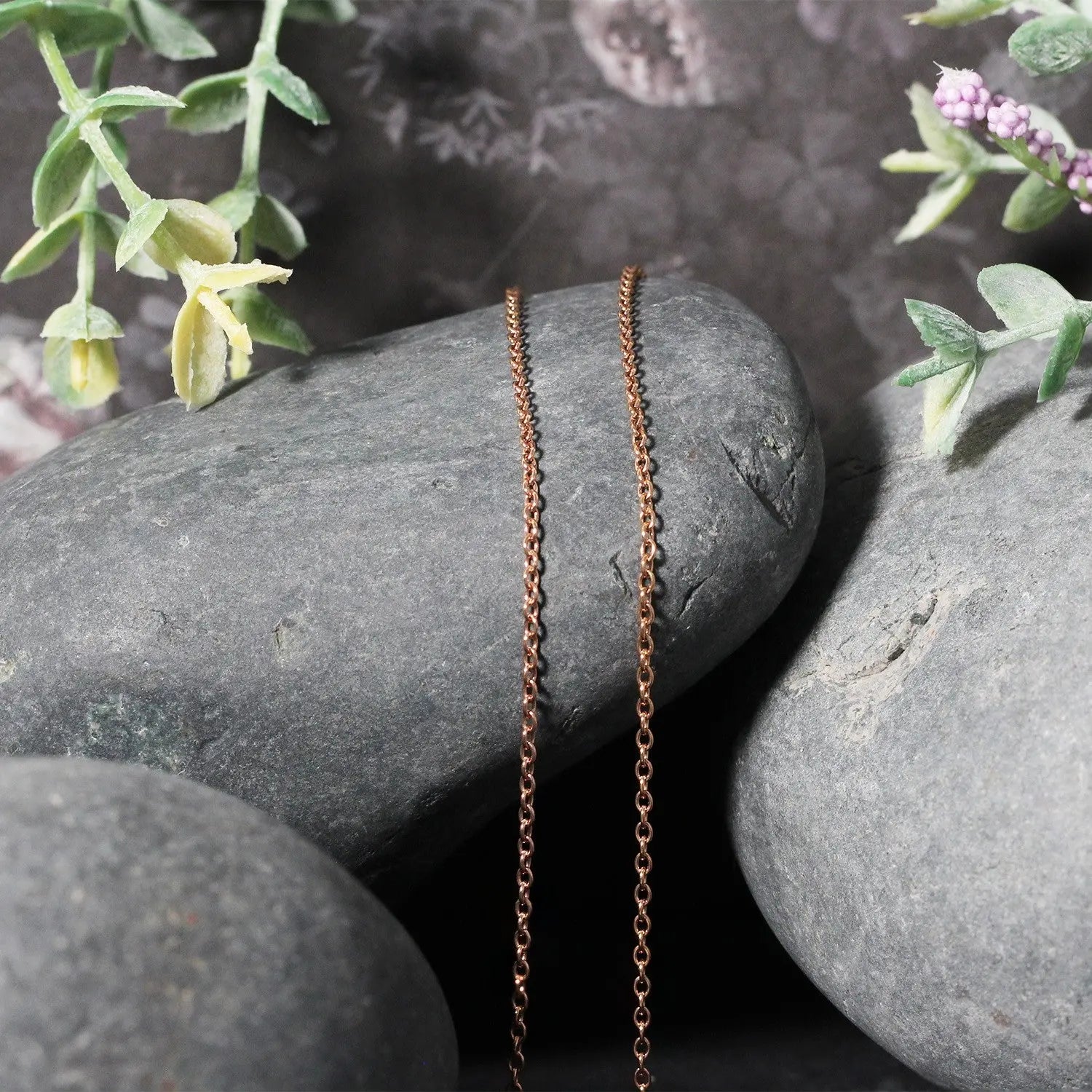 14k Rose Gold Round Cable Link Chain (1.50 mm) RCJ Chains  CELESTIA LUXE JEWELLERS