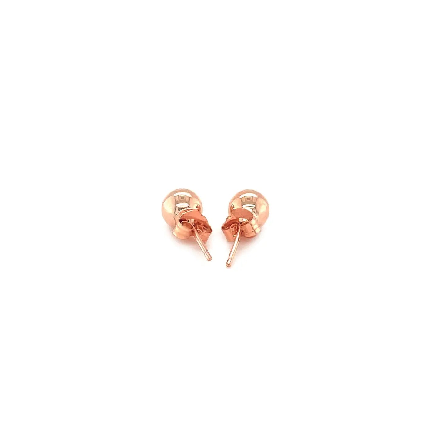 14k Rose Gold Round Stud Earrings (5mm) RCJ Earrings  CELESTIA LUXE JEWELLERS