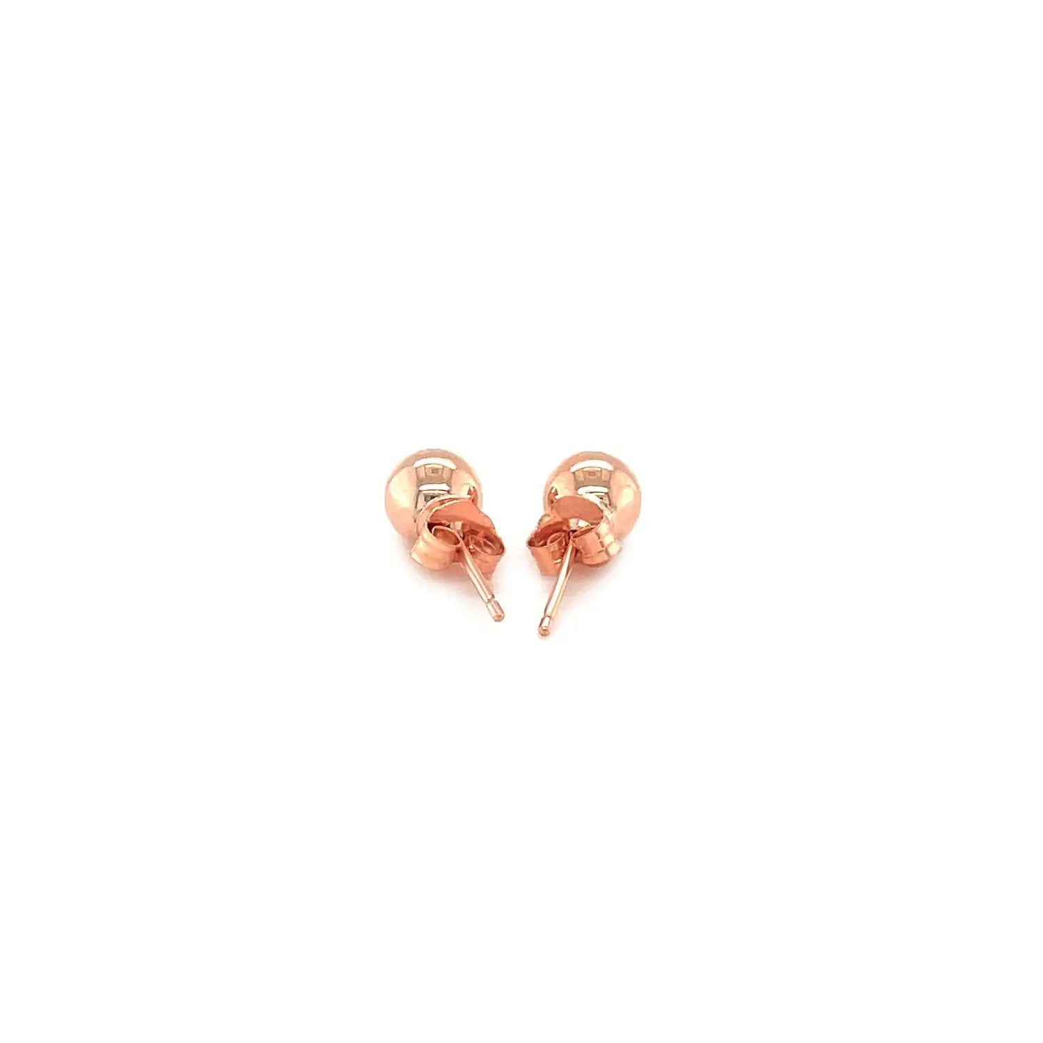 14k Rose Gold Round Stud Earrings (5mm) RCJ Earrings  CELESTIA LUXE JEWELLERS