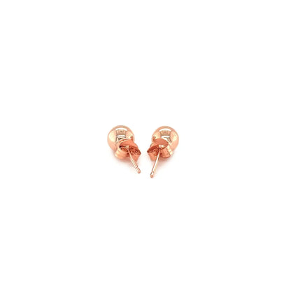 14k Rose Gold Round Stud Earrings (5mm) RCJ Earrings  CELESTIA LUXE JEWELLERS