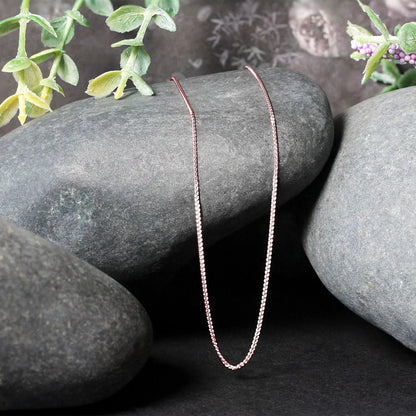 14k Rose Gold Round Wheat Chain (0.80 mm) RCJ Chains  CELESTIA LUXE JEWELLERS