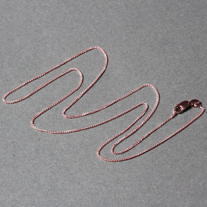 14k Rose Gold Round Wheat Chain (0.80 mm) RCJ Chains  CELESTIA LUXE JEWELLERS