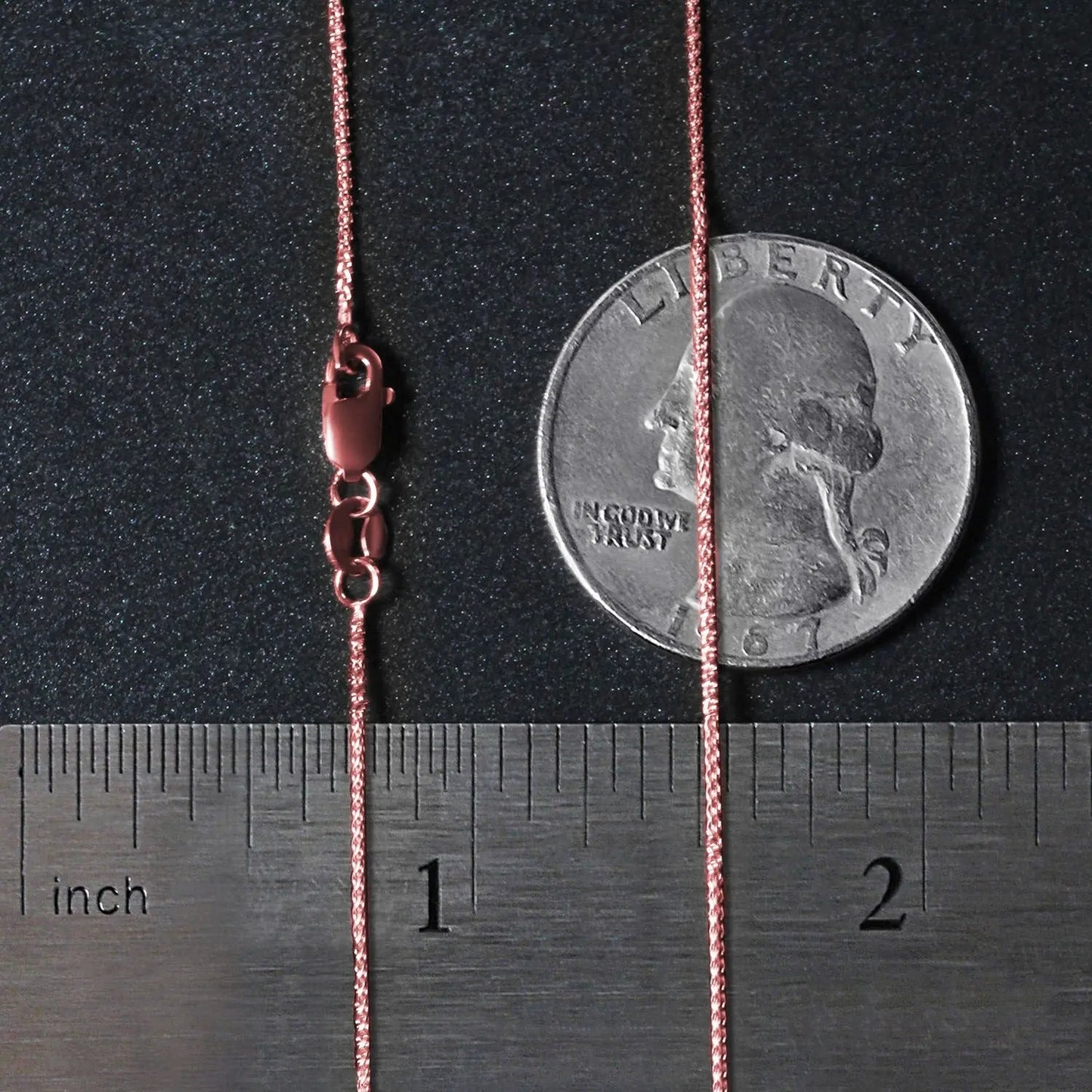 14k Rose Gold Round Wheat Chain (0.80 mm) RCJ Chains  CELESTIA LUXE JEWELLERS