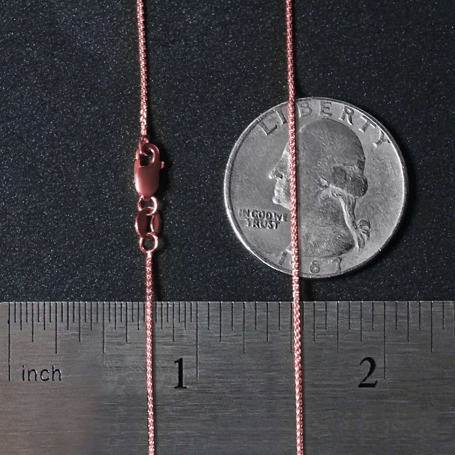 14k Rose Gold Round Wheat Chain (0.80 mm) RCJ Chains  CELESTIA LUXE JEWELLERS