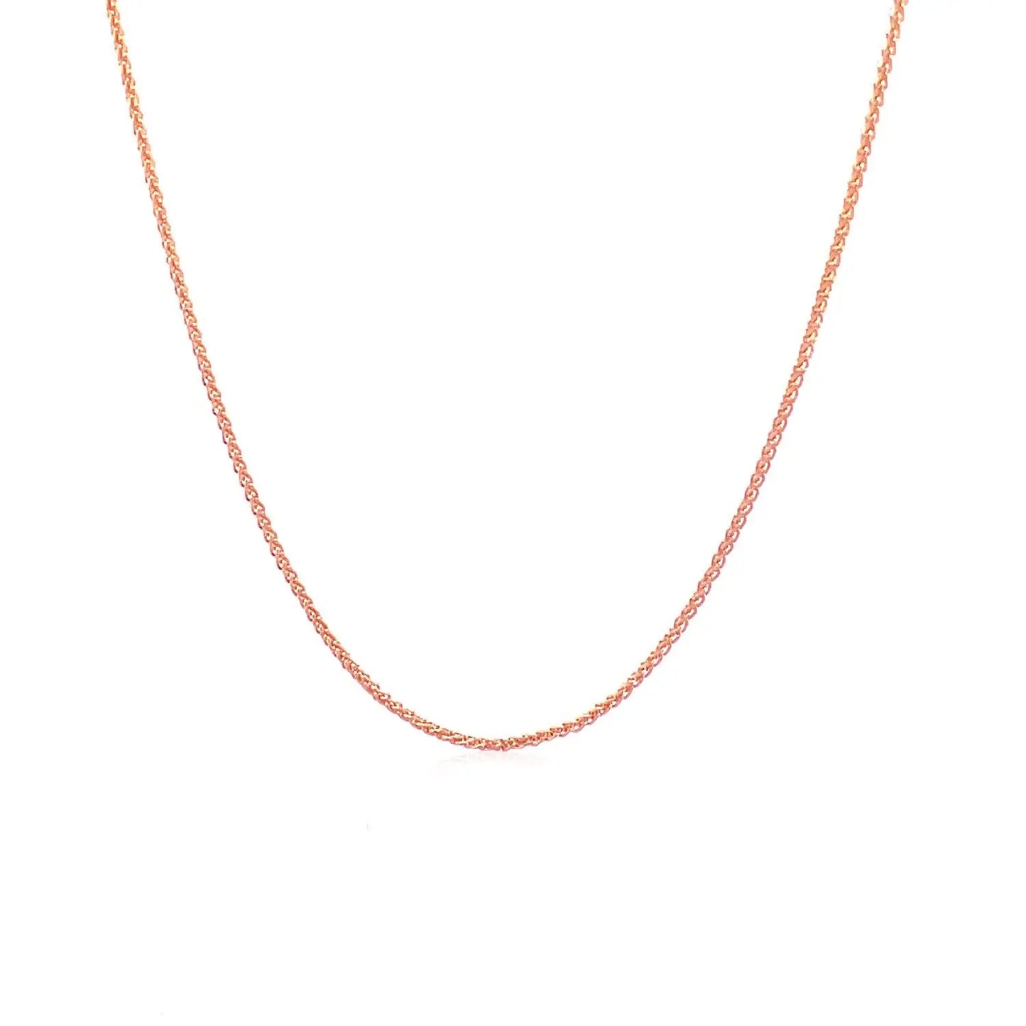 14k Rose Gold Round Wheat Chain (1.00 mm) RCJ Chains  CELESTIA LUXE JEWELLERS