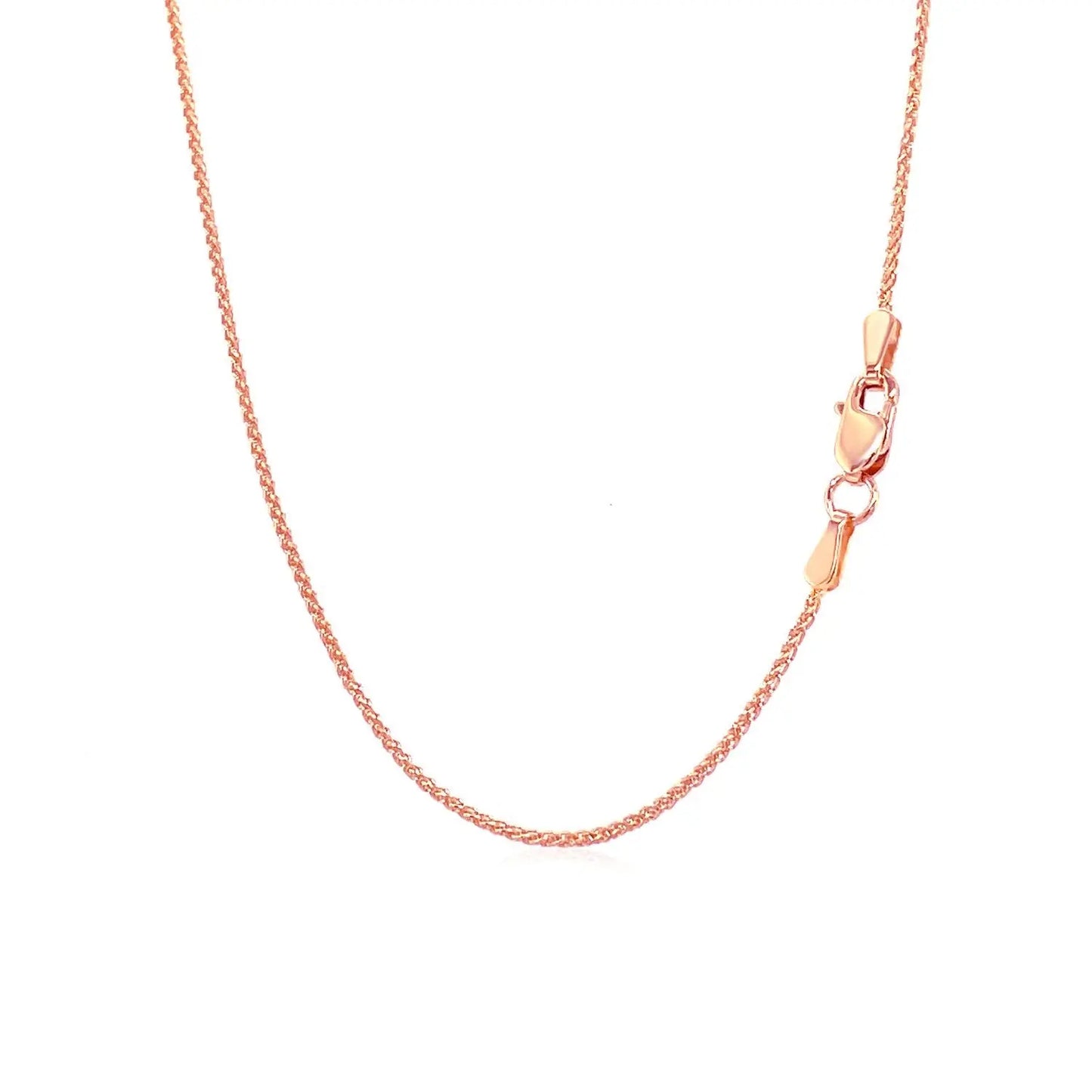 14k Rose Gold Round Wheat Chain (1.00 mm) RCJ Chains  CELESTIA LUXE JEWELLERS