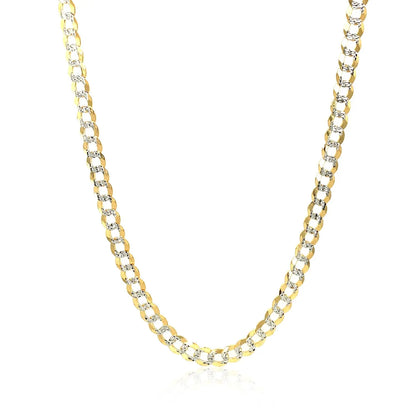 14k Two Tone Gold Pave Curb Chain (3.60 mm) RCJ Chains  CELESTIA LUXE JEWELLERS