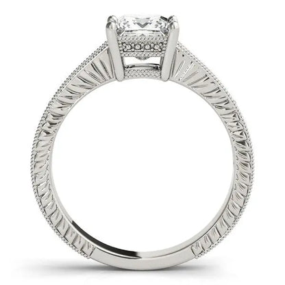 14k White Gold Antique Style Diamond Engagement Ring (1 1/8 cttw) RCJ Rings  CELESTIA LUXE JEWELLERS