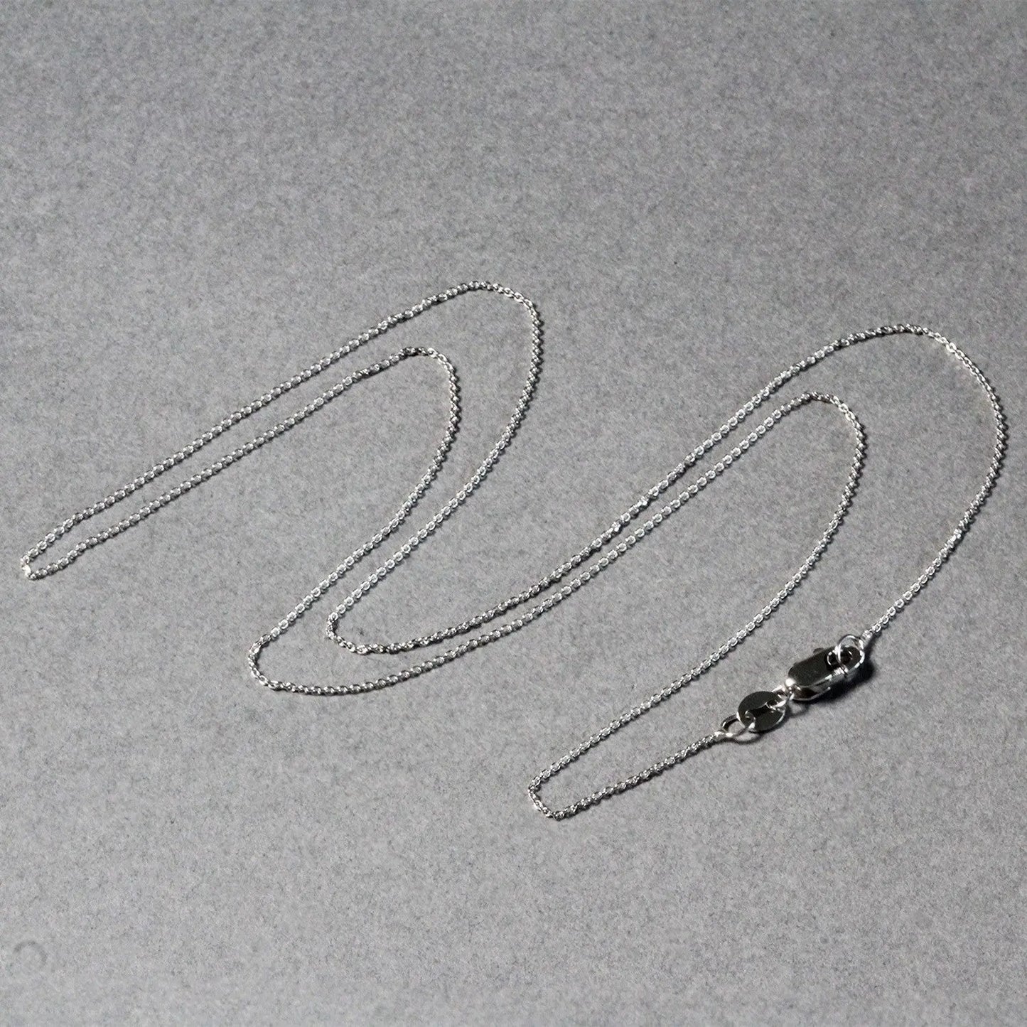 14k White Gold Cable Link Chain (0.50 mm) RCJ Chains  CELESTIA LUXE JEWELLERS