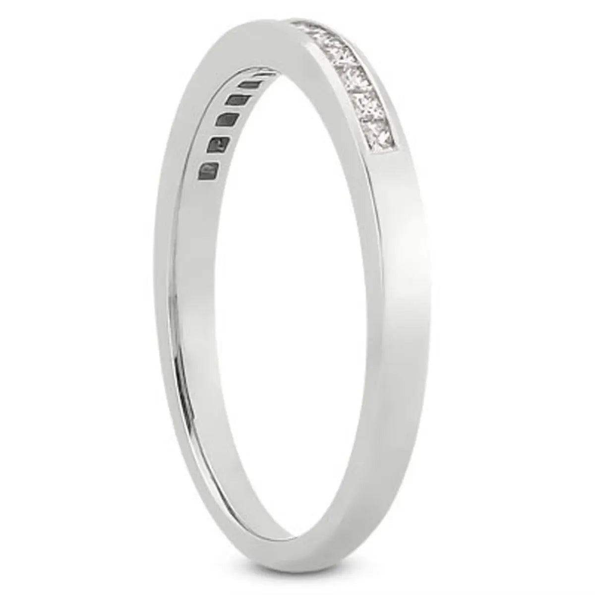 14k White Gold Channel Set Princess Diamond Wedding Ring Band RCJ Rings  CELESTIA LUXE JEWELLERS