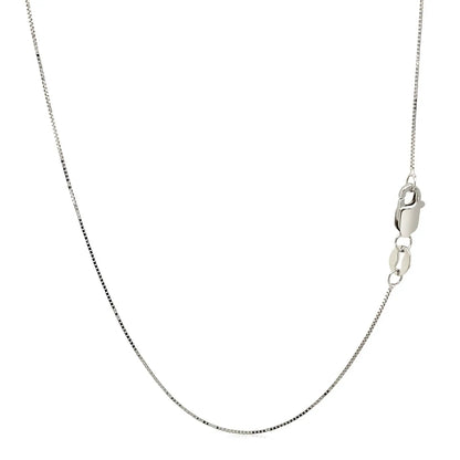14k White Gold Classic Box Chain (0.45 mm) RCJ Chains  CELESTIA LUXE JEWELLERS