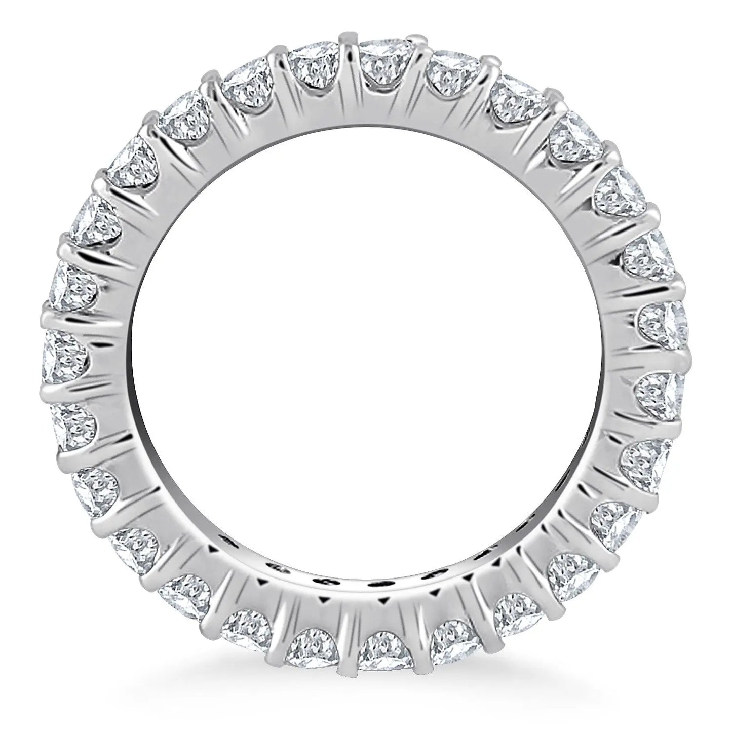 14k White Gold Common Prong Round Diamond Eternity Ring RCJ Rings  CELESTIA LUXE JEWELLERS