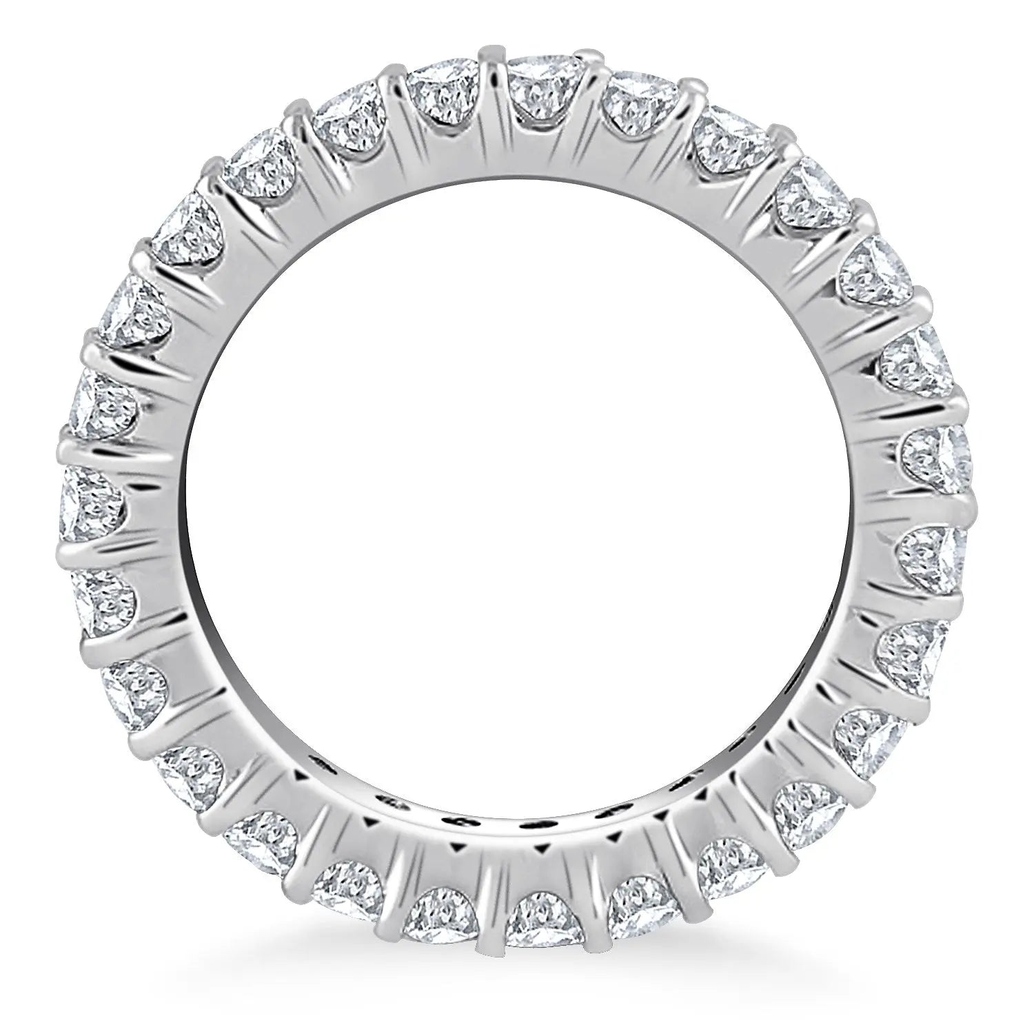 14k White Gold Common Prong Round Diamond Eternity Ring RCJ Rings  CELESTIA LUXE JEWELLERS