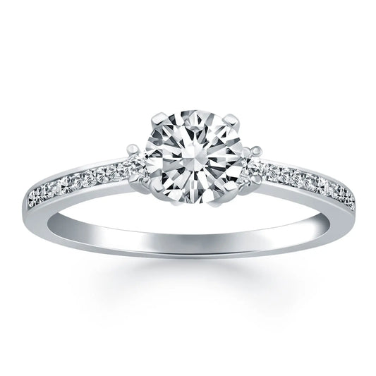 14k White Gold Diamond Accent Engagement Ring RCJ Rings  CELESTIA LUXE JEWELLERS