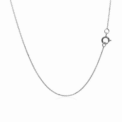 14k White Gold Diamond Cut Cable Link Chain (0.68 mm) RCJ Chains  CELESTIA LUXE JEWELLERS