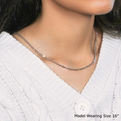 14k White Gold Diamond Cut Cable Link Chain (2.60 mm) RCJ Chains  CELESTIA LUXE JEWELLERS