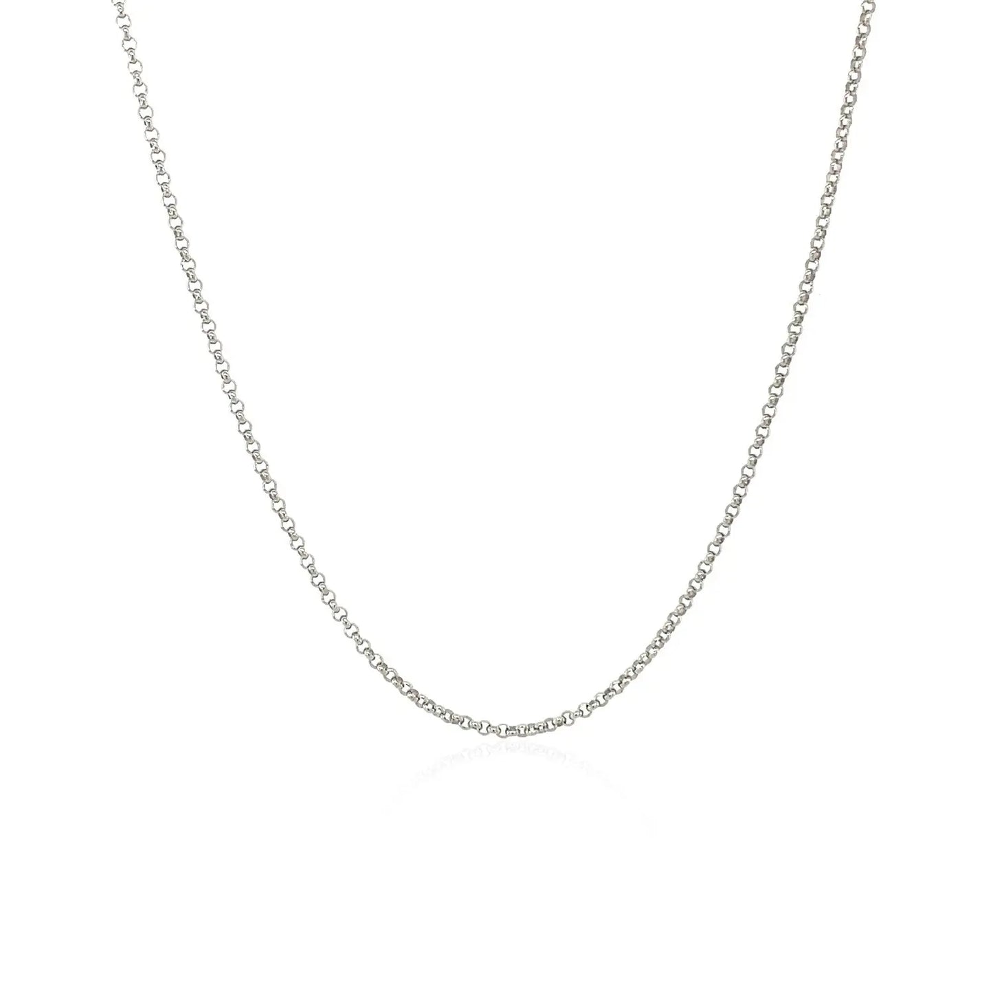 14k White Gold Diamond Cut Rolo Chain (1.10 mm) RCJ Chains  CELESTIA LUXE JEWELLERS