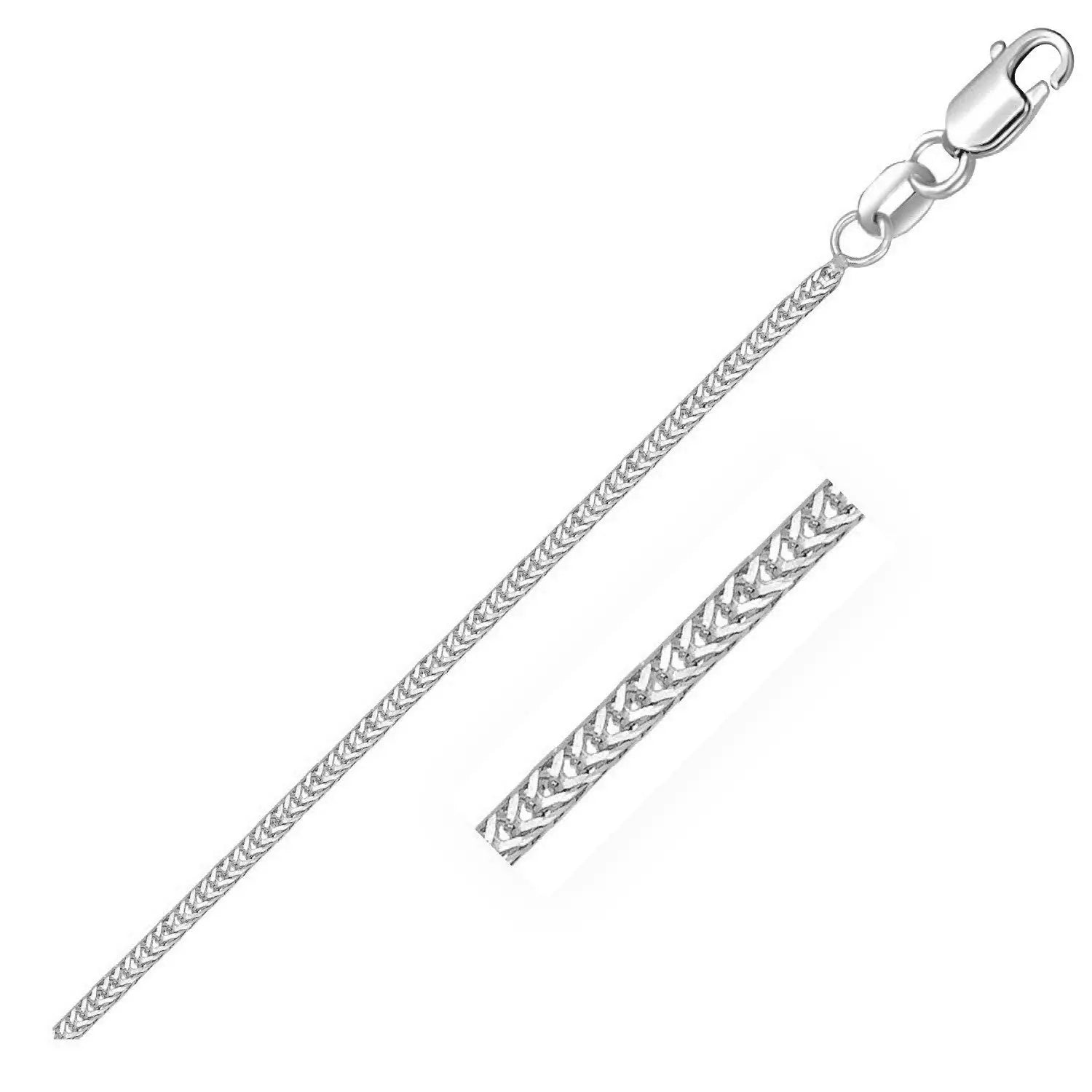 14k White Gold Foxtail Chain (1.00 mm) RCJ Chains  CELESTIA LUXE JEWELLERS