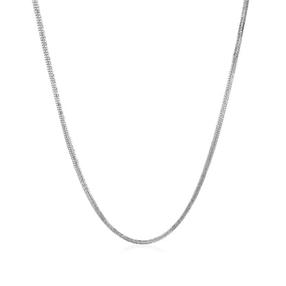 14k White Gold Foxtail Chain (1.00 mm) RCJ Chains  CELESTIA LUXE JEWELLERS