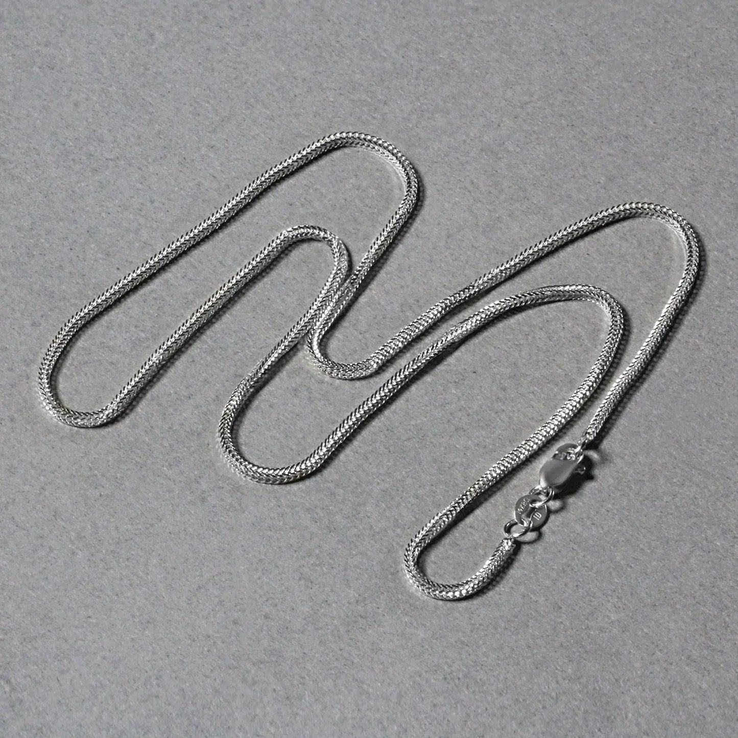 14k White Gold Foxtail Chain (1.00 mm) RCJ Chains  CELESTIA LUXE JEWELLERS