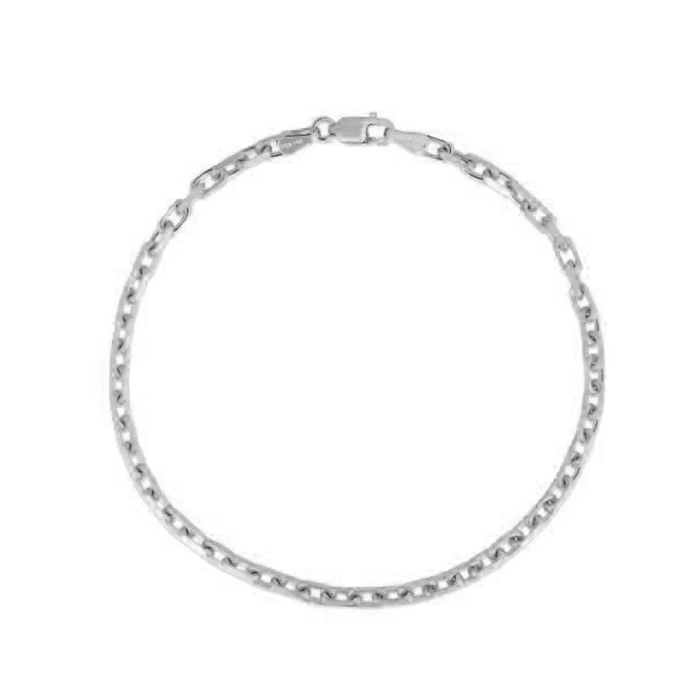 14k White Gold French Cable Chain Bracelet  (2.50 mm) RCJ Bracelets  CELESTIA LUXE JEWELLERS