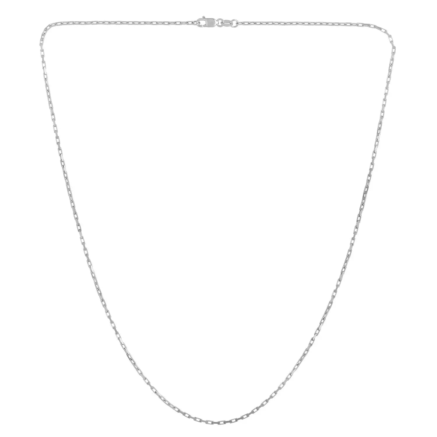 14k White Gold French Cable Chain (1.30 mm) RCJ Chains  CELESTIA LUXE JEWELLERS
