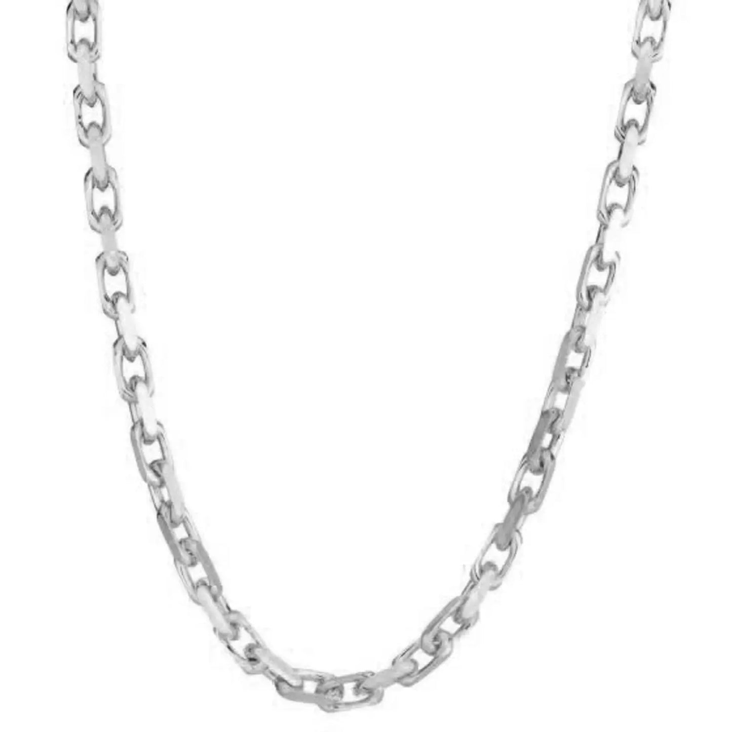 14k White Gold French Cable Link Chain (4.80 mm) RCJ Chains  CELESTIA LUXE JEWELLERS