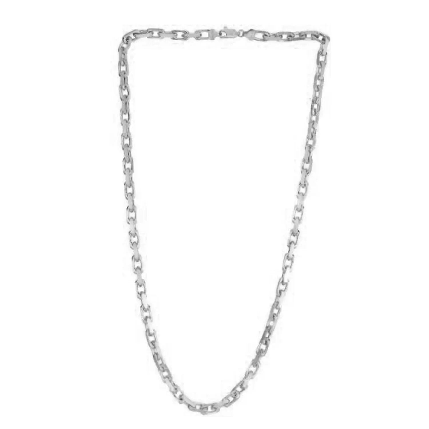 14k White Gold French Cable Link Chain (4.80 mm) RCJ Chains  CELESTIA LUXE JEWELLERS