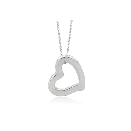 14k White Gold Heart Pendant RCJ Pendants  CELESTIA LUXE JEWELLERS